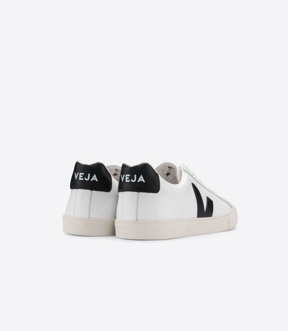 Veja Trainers Mens White/Black - Esplar Leather - UGVK-28730